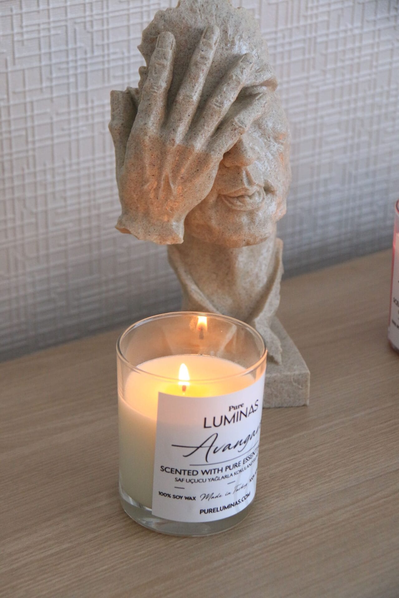 Serenity - Büyük Boy Aromaterapi Soya Mum - Görsel 2