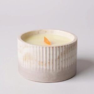 Tuli Ribbed Taş Mum | Doğal Soya Wax & Akrilik Boya Seti